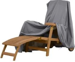 Abdeckhaube für Teak Deckchair aufgeklappt