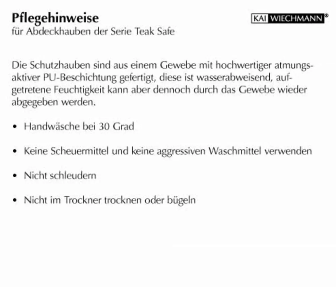 Abdeckhaube für Teaktisch rund