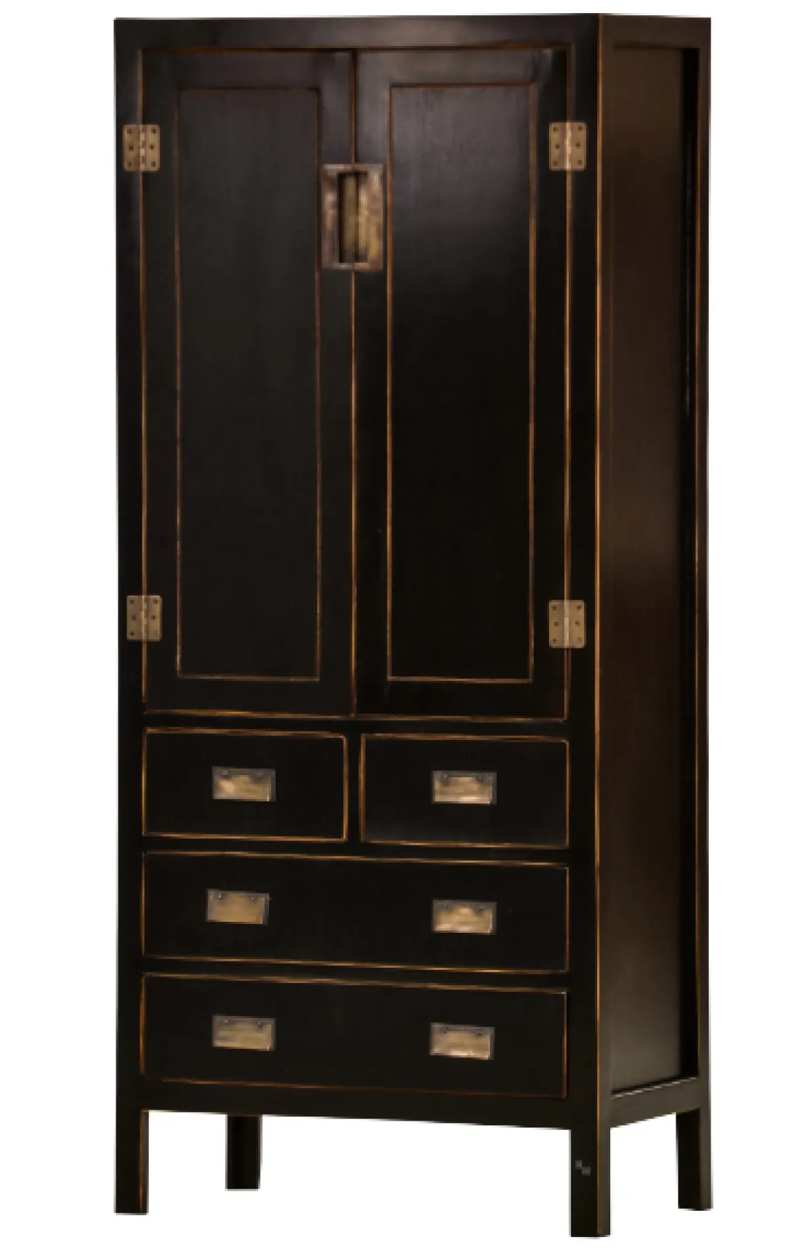 Asiatischer Schrank Shanghai schwarz