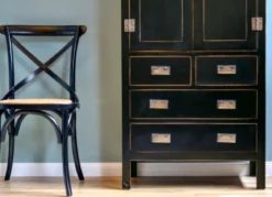 Asiatischer Schrank Shanghai schwarz