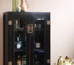 Asiatisches Highboard Yantai schwarz