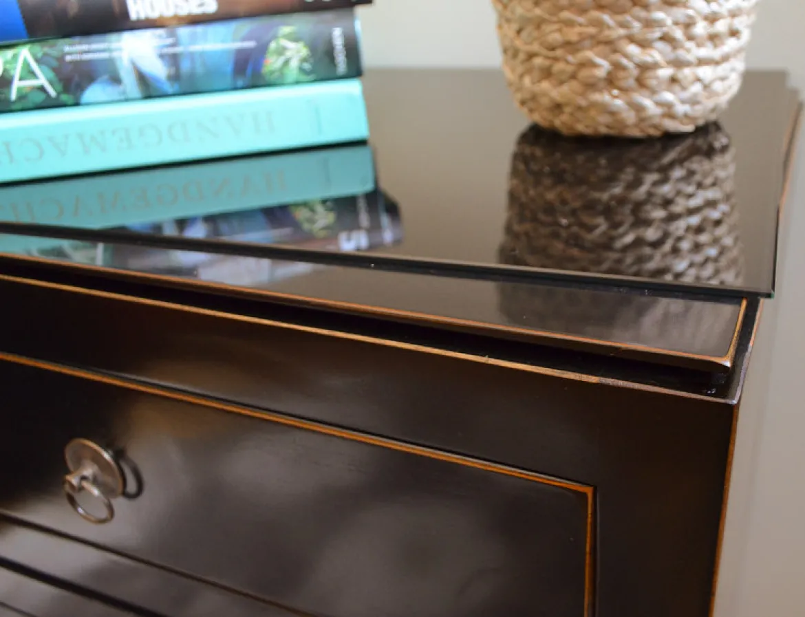 Asiatisches Sideboard 120 cm schwarz