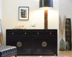 Asiatisches Sideboard schwarz