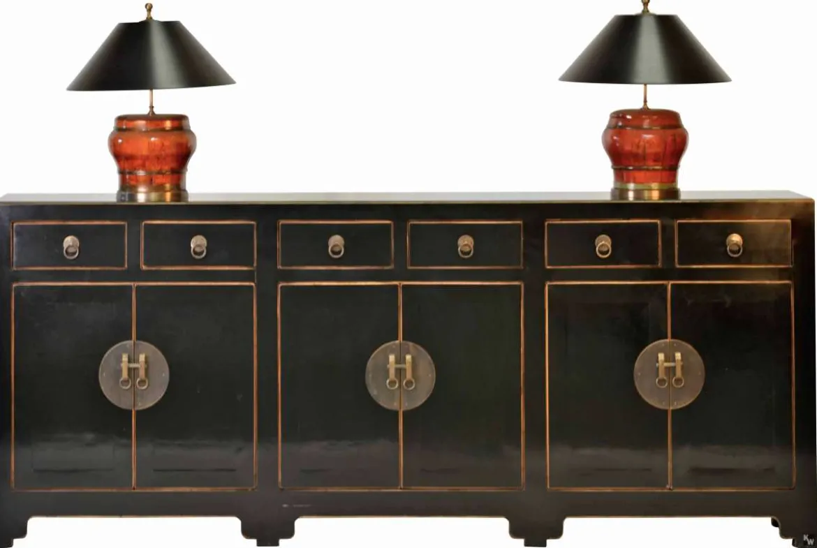 Asiatisches Sideboard 6-türig