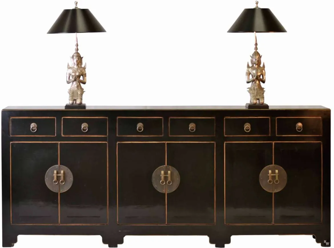 Asiatisches Sideboard 6-türig