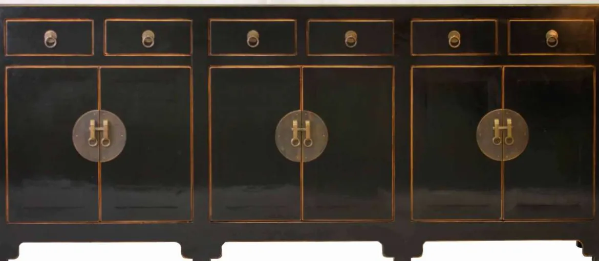 Asiatisches Sideboard 6-türig