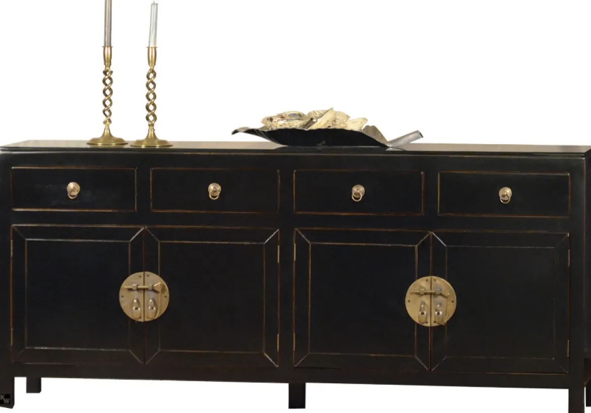Asiatisches Sideboard 4-türig Hochglanz