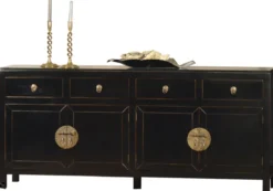 Asiatisches Sideboard 4-türig Hochglanz