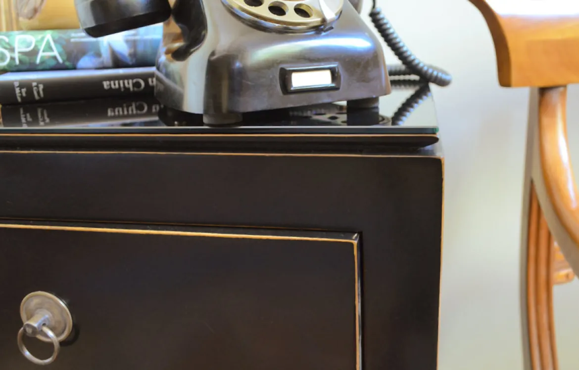 Asiatisches Sideboard 2-türig schwarz