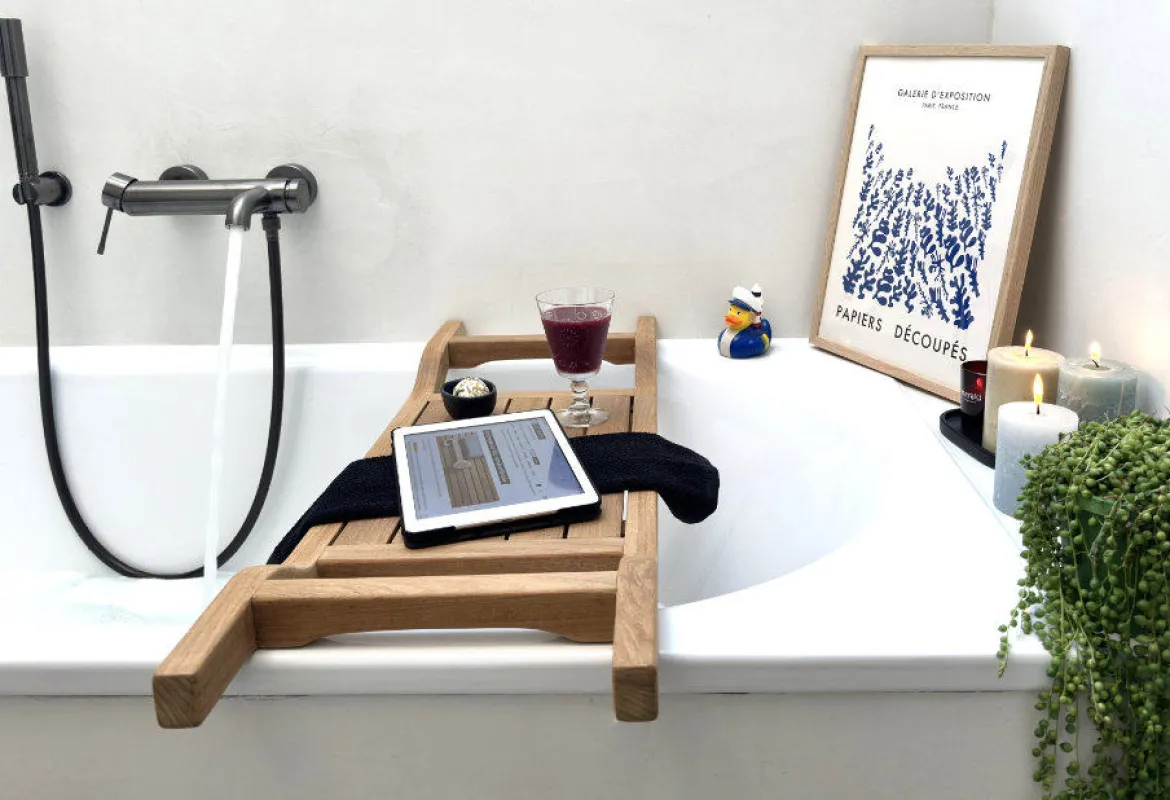 Badewannenablage Holz Cara