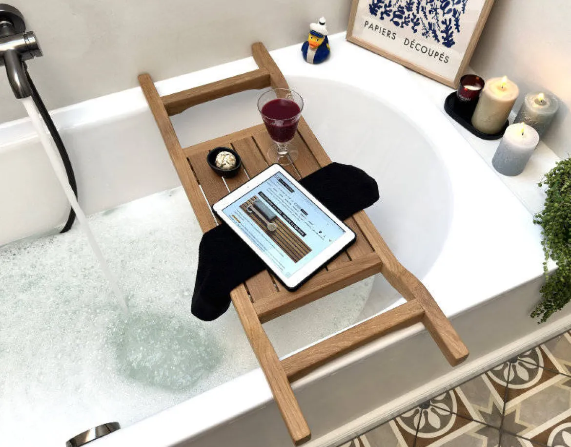 Badewannenablage Holz Cara