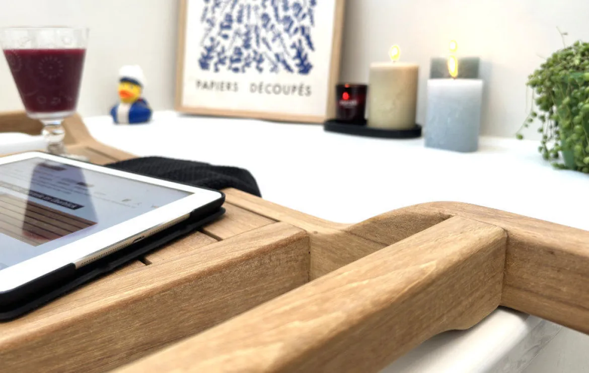 Badewannenablage Holz Cara