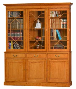 Bücherschrank 3-türig Eibe