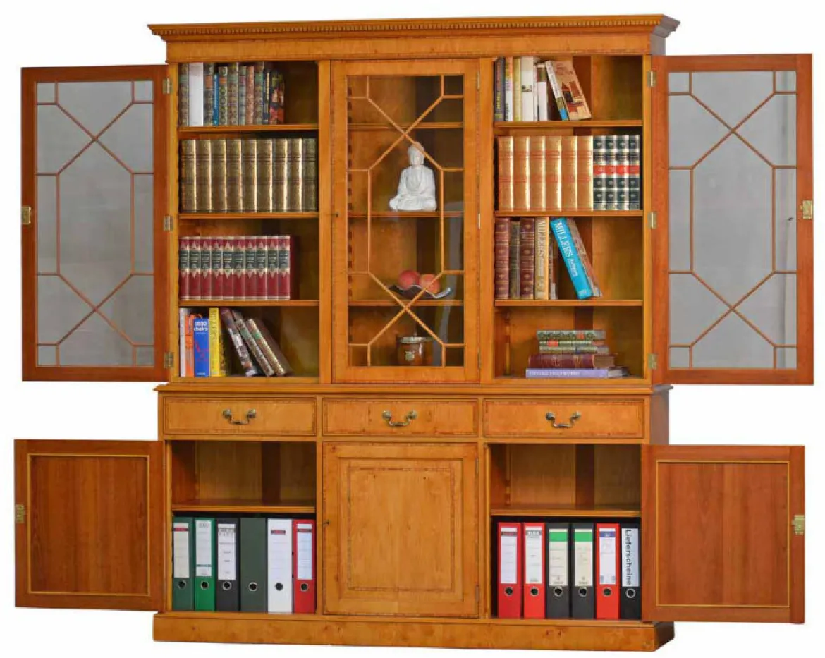 Bücherschrank 3-türig Eibe