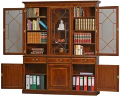 Bücherschrank 3-türig Mahagoni