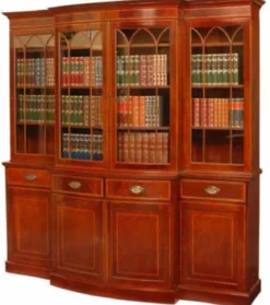 Bookcase Bow 4-türig Mahagoni