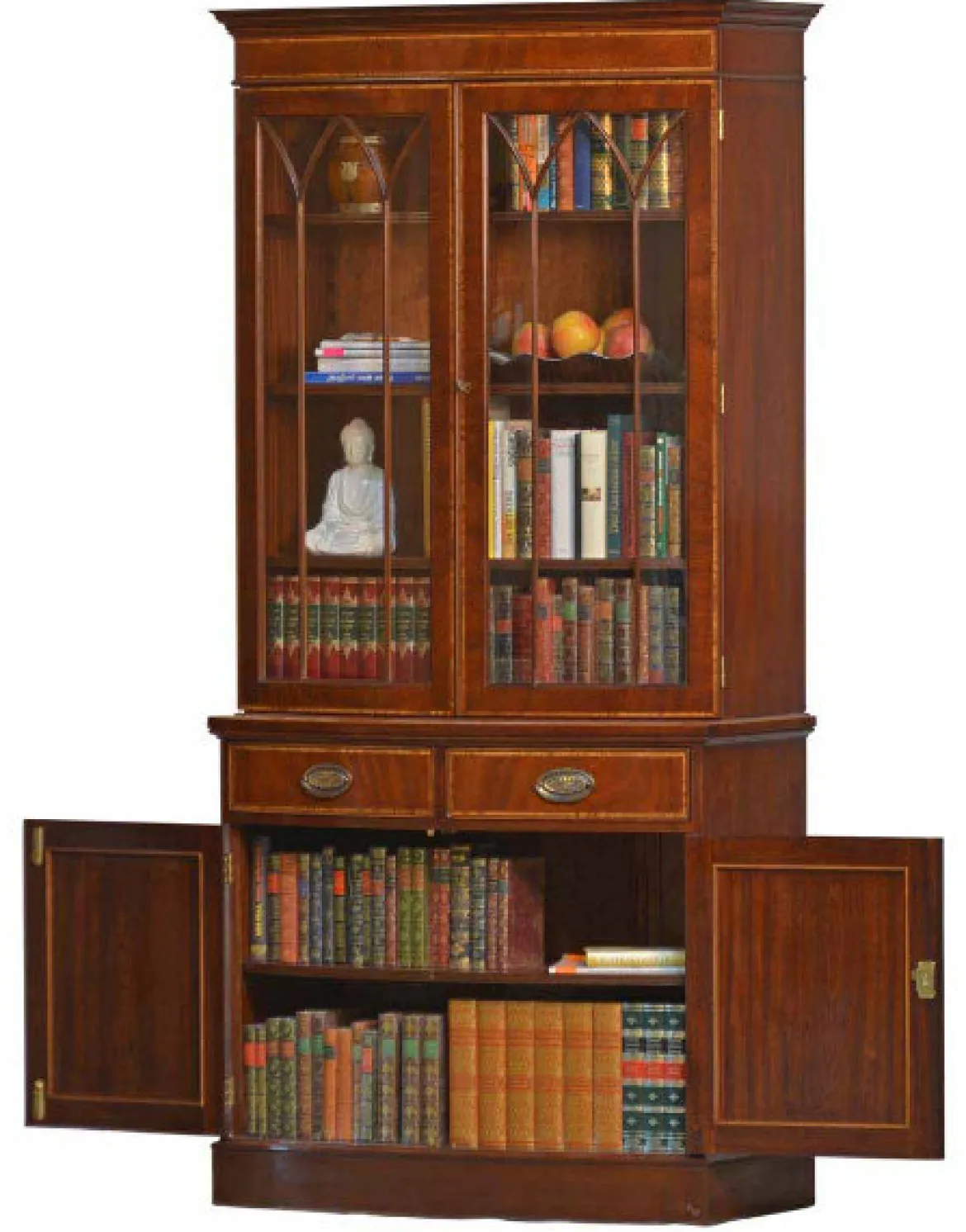 Bookcase Bow 2-türig Mahagoni