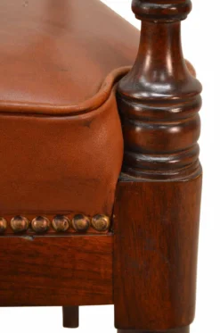 Bürostuhl Mahagoni Leder braun