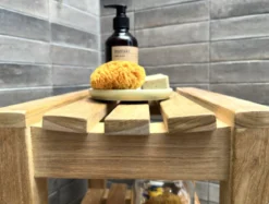 Duschhocker Holz Delio