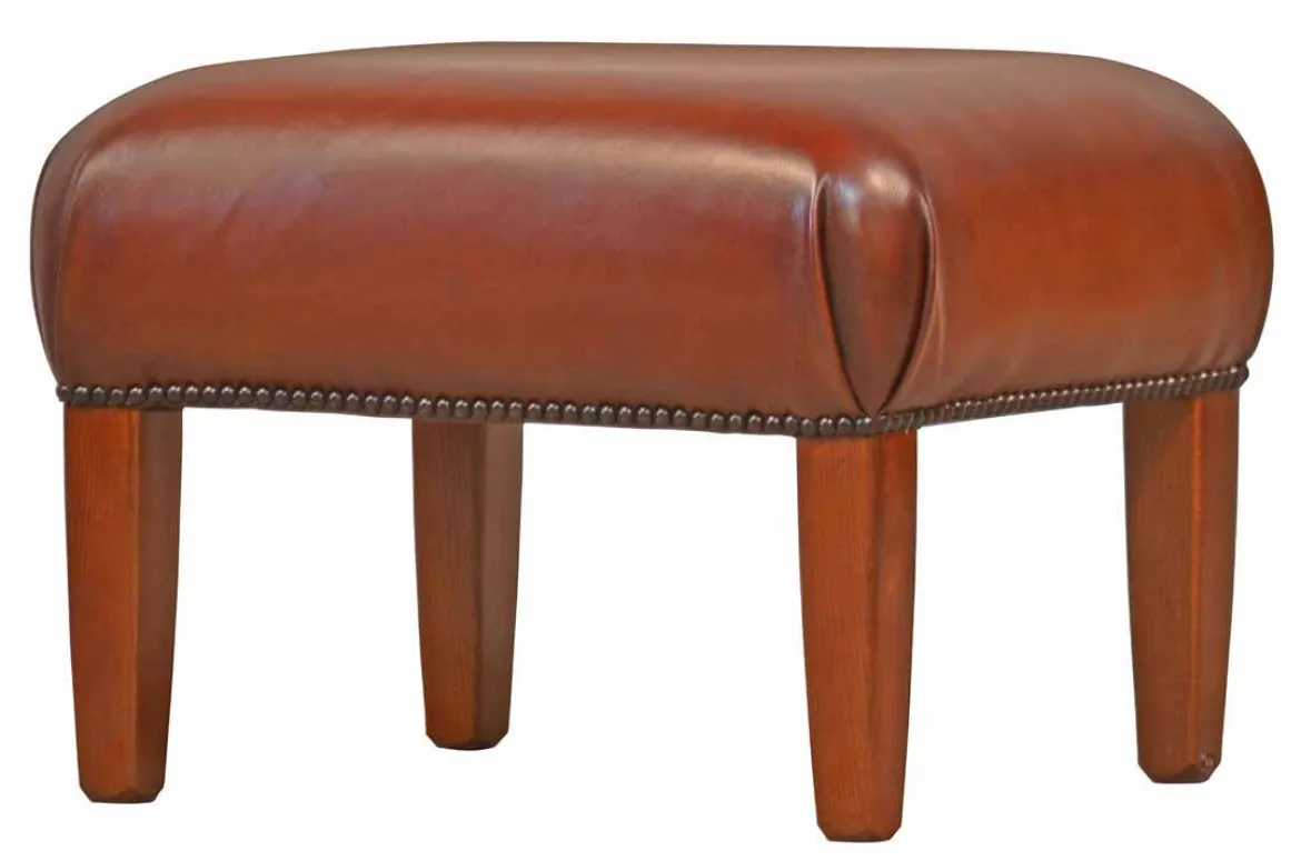 Footstool Rindsleder klein