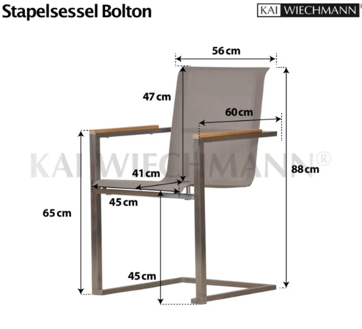 Freischwinger Bolton Edelstahl