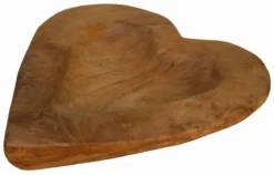 Herzförmige Schale Teakholz massiv