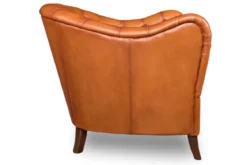 Leder Sessel East Side mit Knöpfung