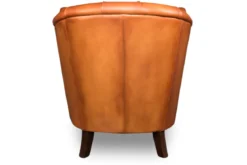 Leder Sessel East Side mit Knöpfung