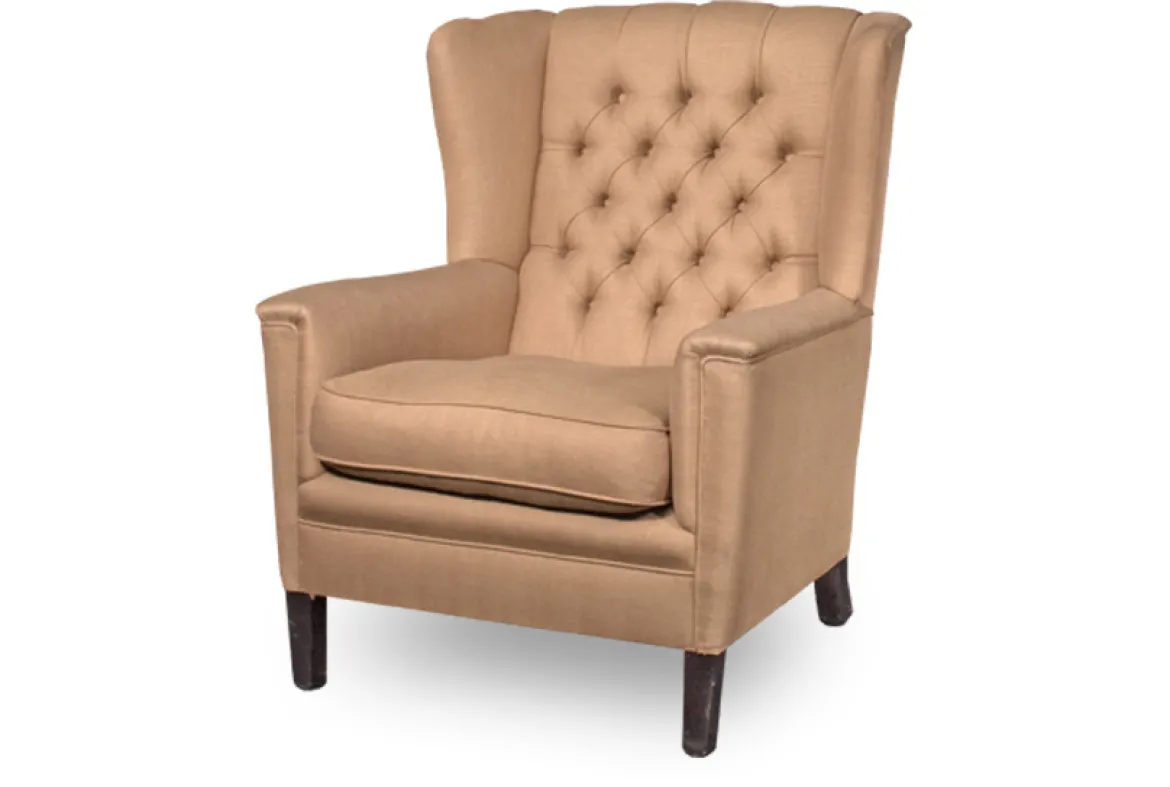 Leder Wing Chair Bowles