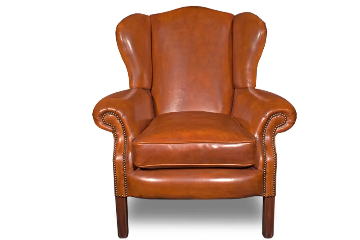 Leder Wing Chair Horton