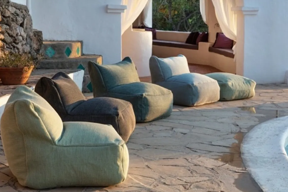Lounge Kissen Dotty Sitz blau