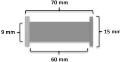 Messing Hülsenschraube massiv 2-teilig CF-1 70 x 9 / 15 mm