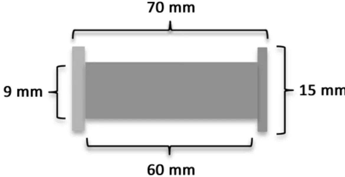 Messing Hülsenschraube massiv 2-teilig CF-1 70 x 9 / 15 mm