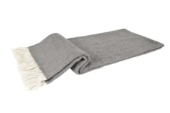 Premium Wolldecke in anthrazit
