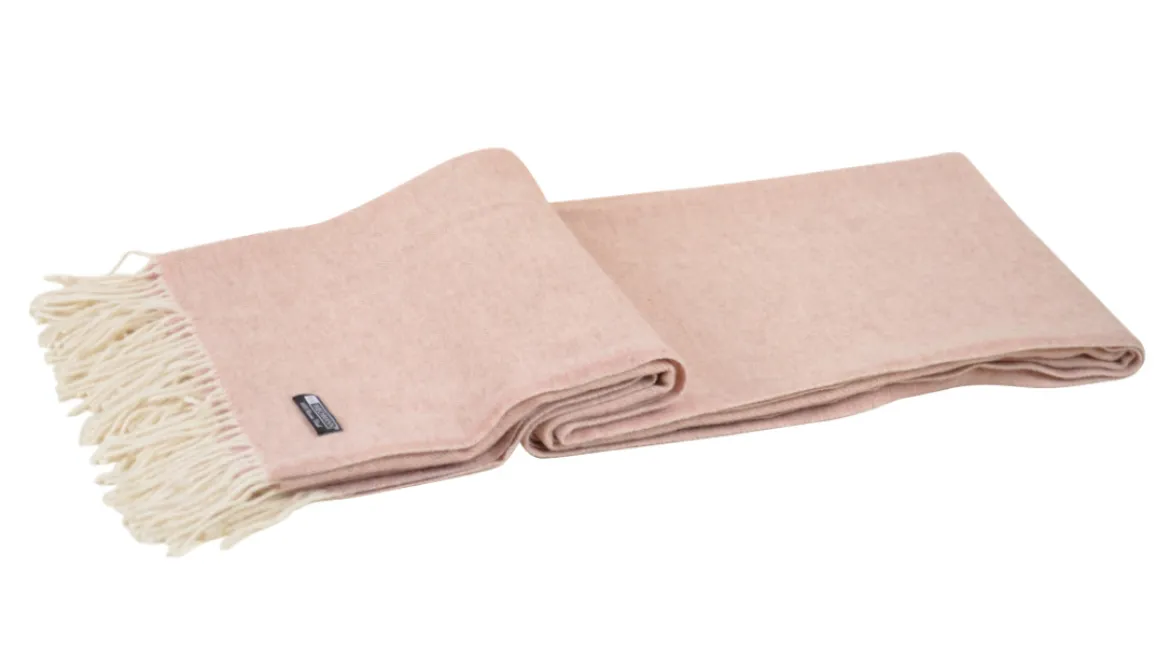 Premium Wolldecke in rosé