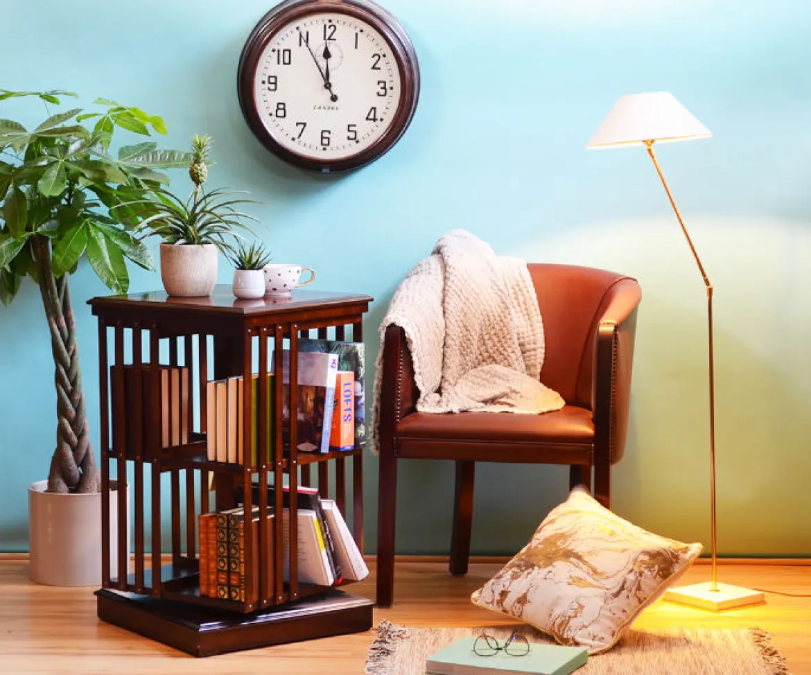 Revolving Bookcase Mahagoni