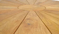 Runder Teak Tisch Hamilton Edelstahl