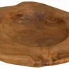 Rundliche Teakholz Schale massiv