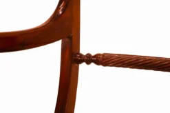 Schreibtischstuhl Mahagoni Leder grün
