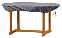 Schutzplane für Teaktisch oval