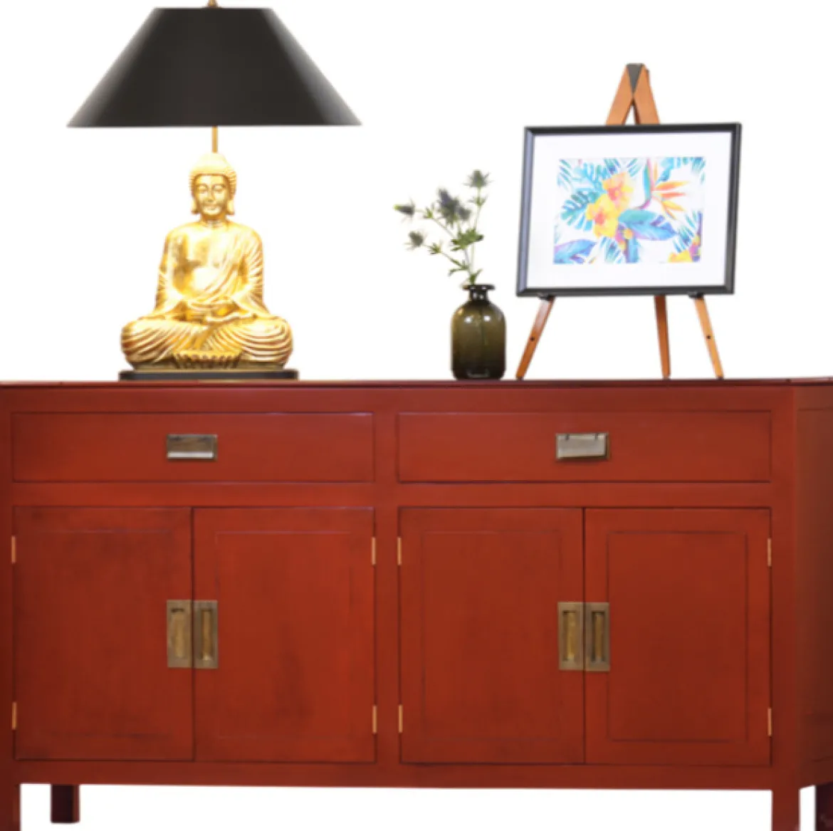 Sideboard asiatischer Stil rot