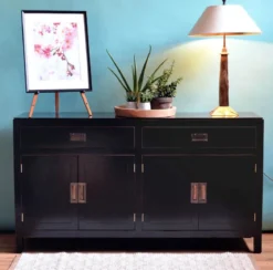 Sideboard im asiatischen Stil schwarz