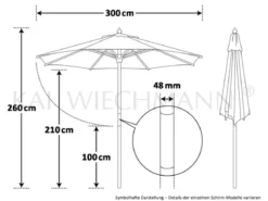Sonnenschirm creme Sunshine Style 300 cm