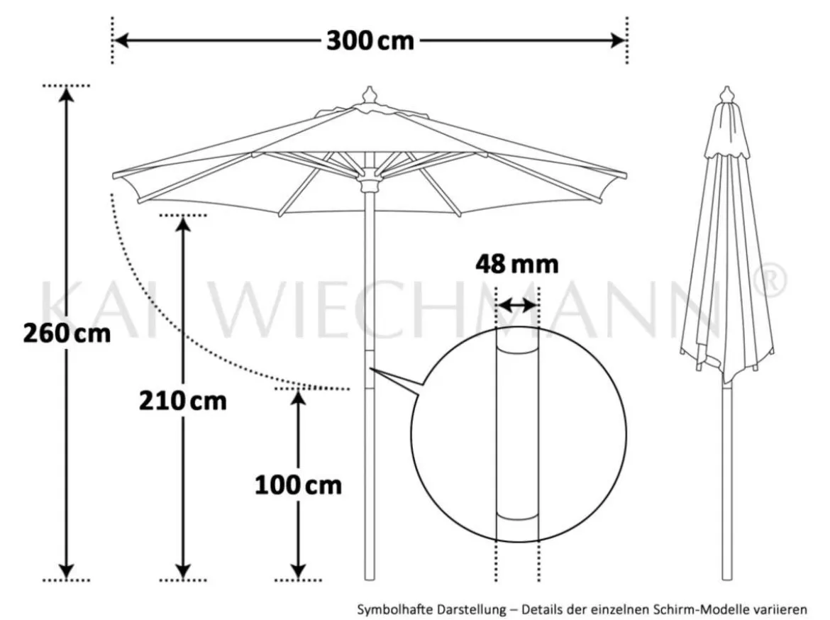 Sonnenschirm creme Sunshine Style 300 cm