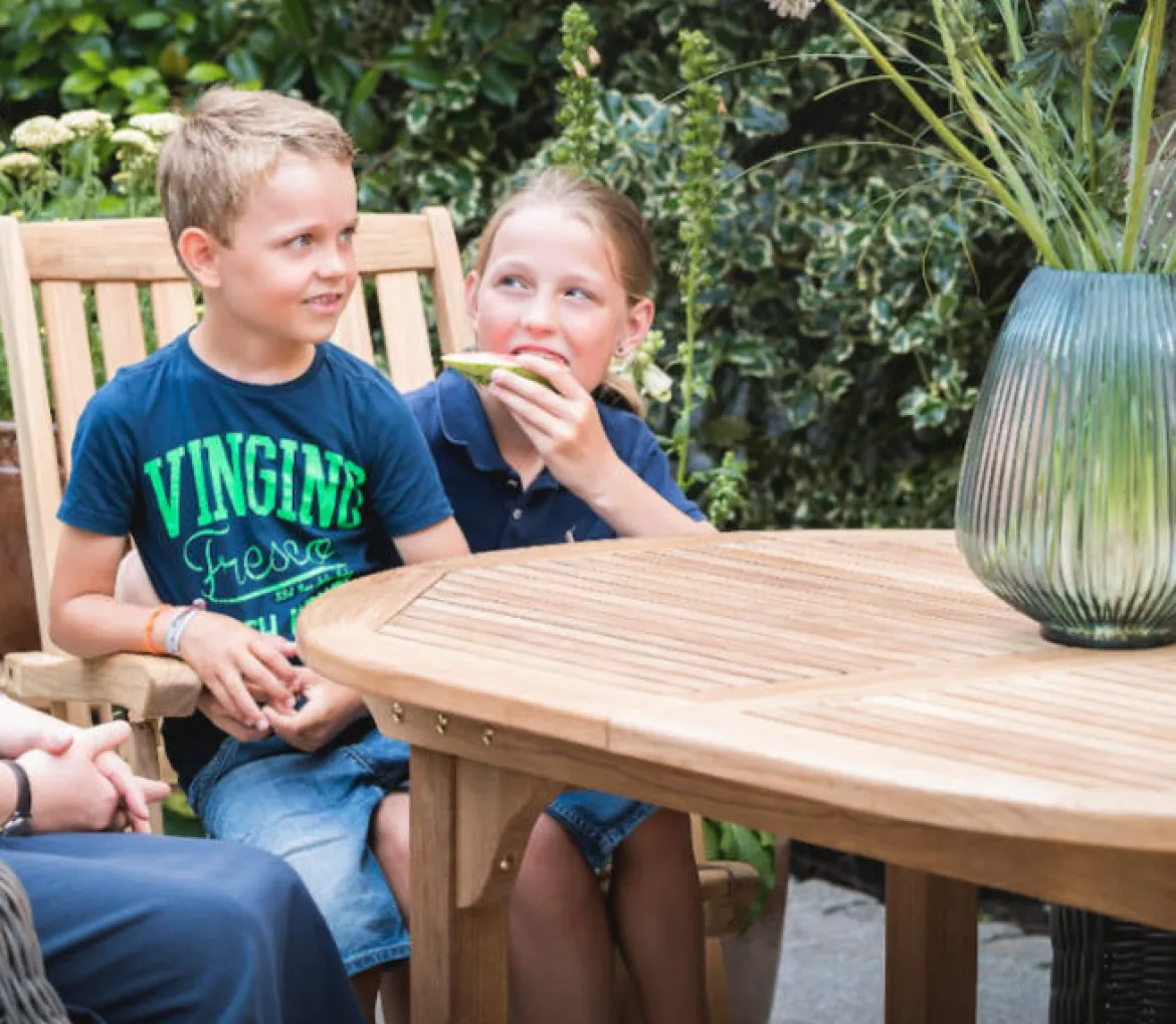 Teak Ausziehtisch Brighton oval 180 cm