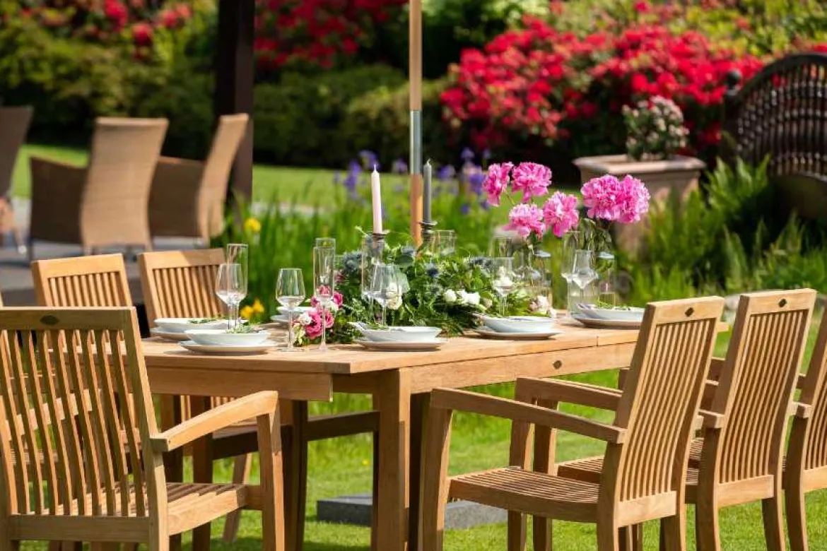 Teak Ausziehtisch Notting Hill 120 cm