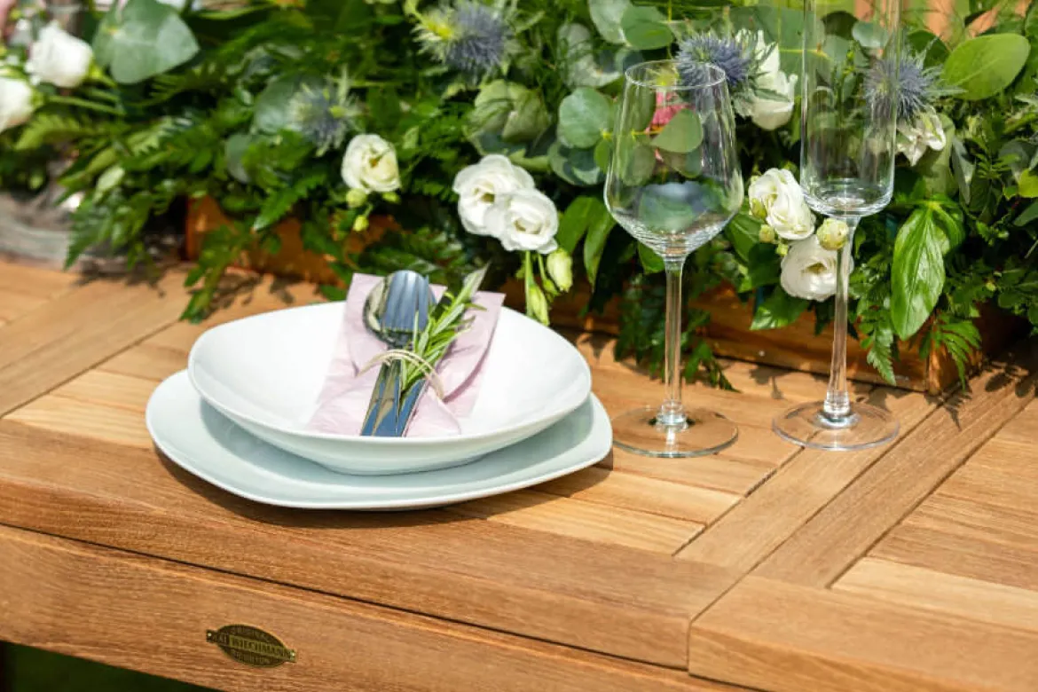 Teak Ausziehtisch Notting Hill 120 cm