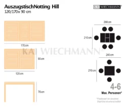 Teak Ausziehtisch Notting Hill