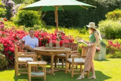 Teak Ausziehtisch rund Rondo