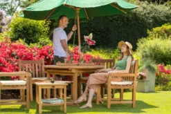 Teak Ausziehtisch rund Rondo